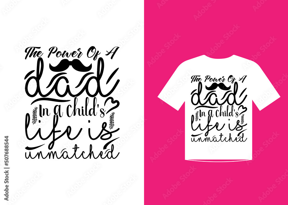 Fathers day quotes t-shirt template design vector Stock Vector | Adobe ...
