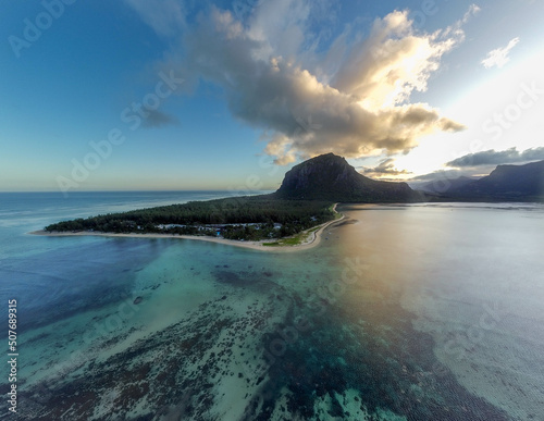 Beautiful sunrise, Le Morne, Mauritius