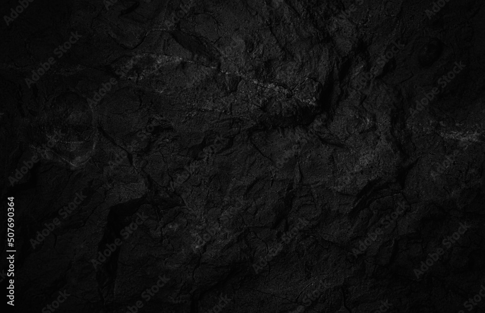 Rock surface with cracks. Black texture. Stone background. Dark marble. Rock texture. Rock pile. Paint spots wall. Grunge Rough structure. Abstract texture.