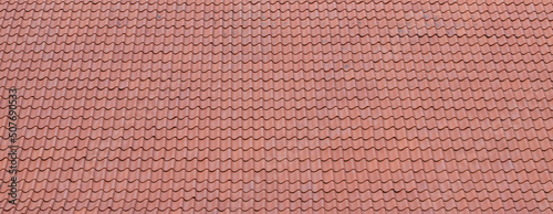 texture of red roof tiles 