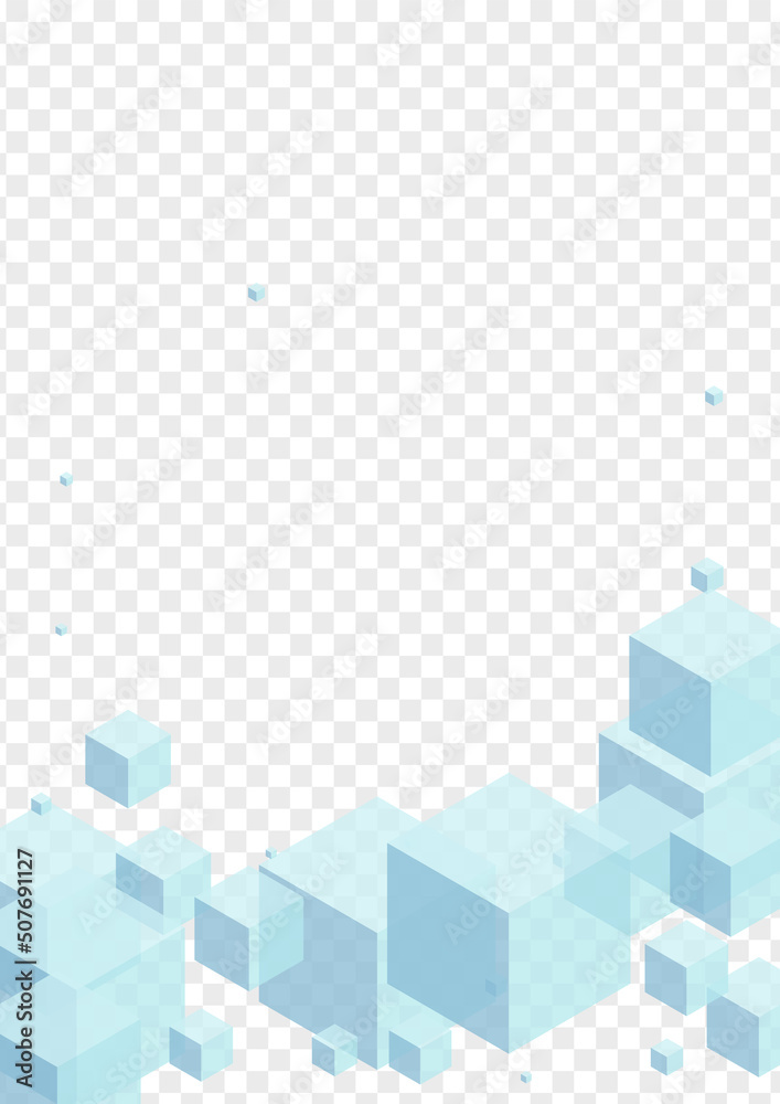 Fototapeta premium Grey Cubic Background Transparent Vector. Square Template Design. Blue Polygon Wallpaper Illustration. Minimal Card. White Web Geometric.