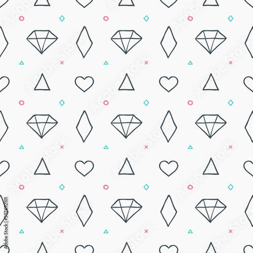 Geometric seamless pattern in hipster style