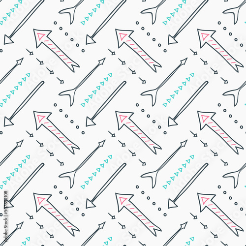 Geometric seamless pattern in hipster style