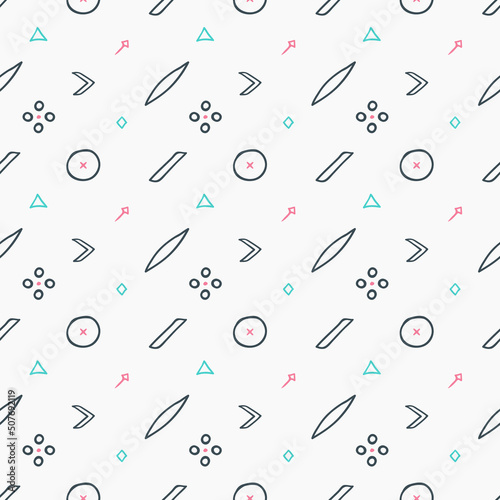 Geometric seamless pattern in hipster style