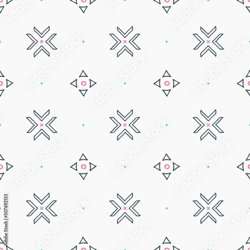 Geometric seamless pattern in hipster style