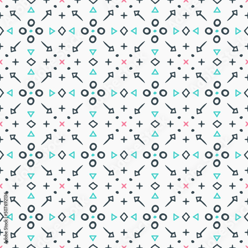Geometric seamless pattern in hipster style