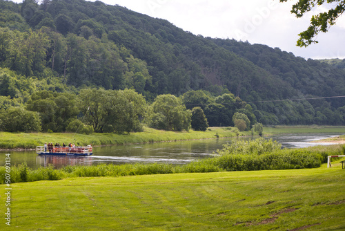 Weserbergland / Weser bei Wehrden zwischen Höxter und Beverungen / Germany photo