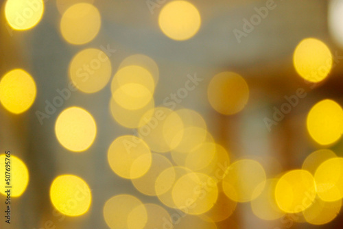 abstract bokeh Yellow lights background 