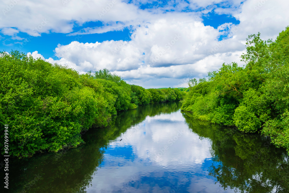 landscape with river and sky - River aire landscape with river and sky - River aire