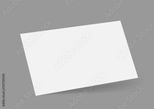 business card template on gray background