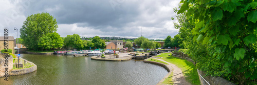 Harbour on the canal for narrowboats