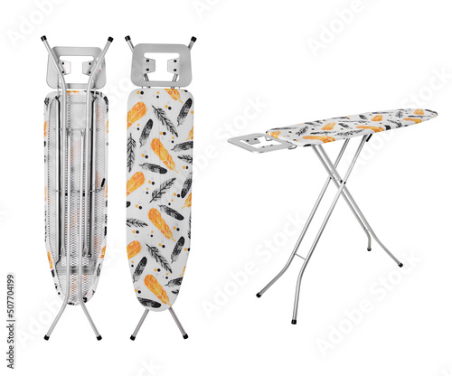 ironing board set isolated on white background
