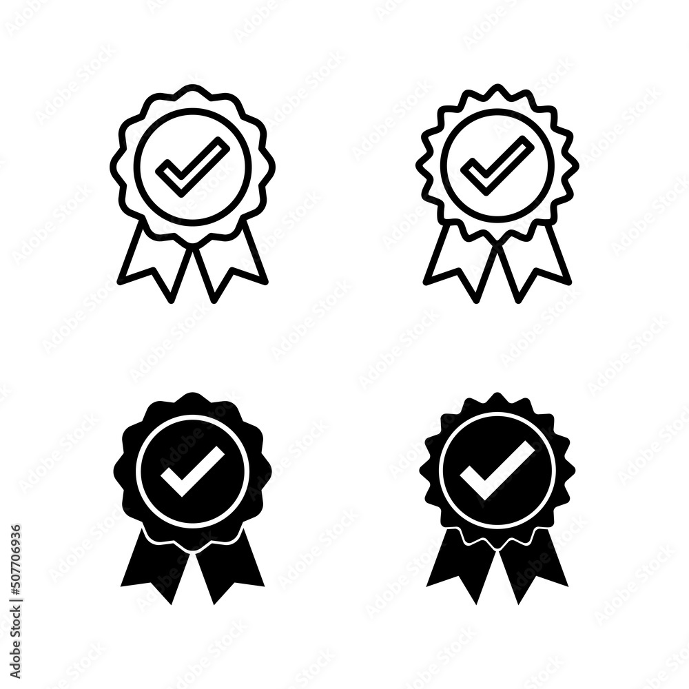 Approved icon vector. Certified Medal Icon