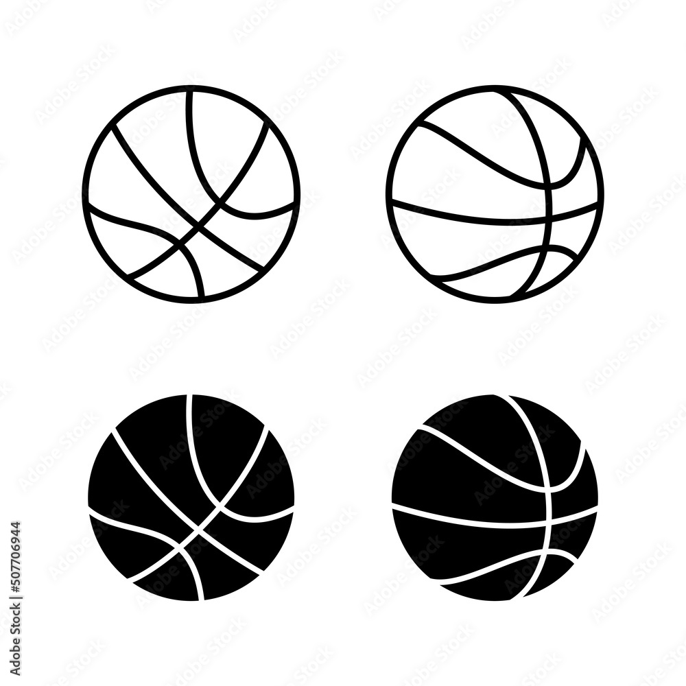 Basketball icons vector. Basketball ball sign and symbol