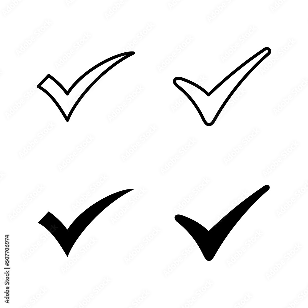 Check mark icons vector. Tick mark sign and symbol Check mark icons vector. Tick mark sign and symbol
