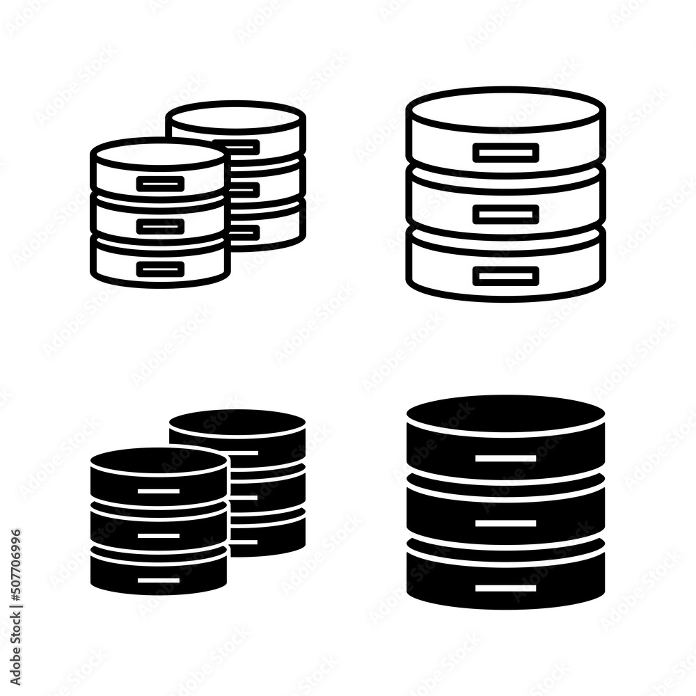 Database icons vector. database sign and symbol Database icons vector. database sign and symbol