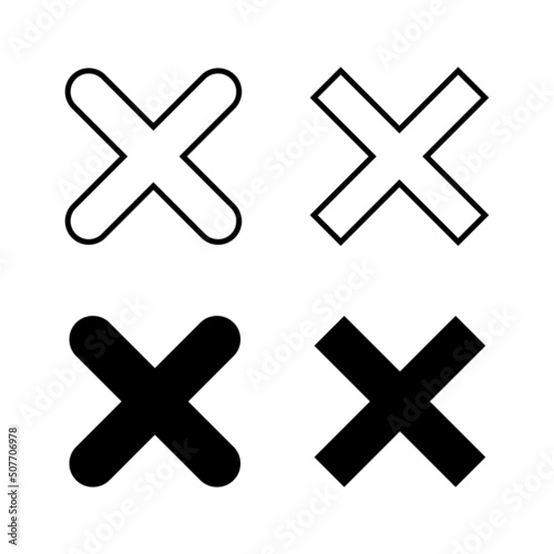 Close icons vector. Delete sign and symbol. cross sign