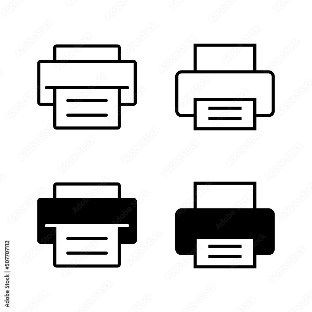 Print icons vector. printer sign and symbol Print icons vector. printer sign and symbol