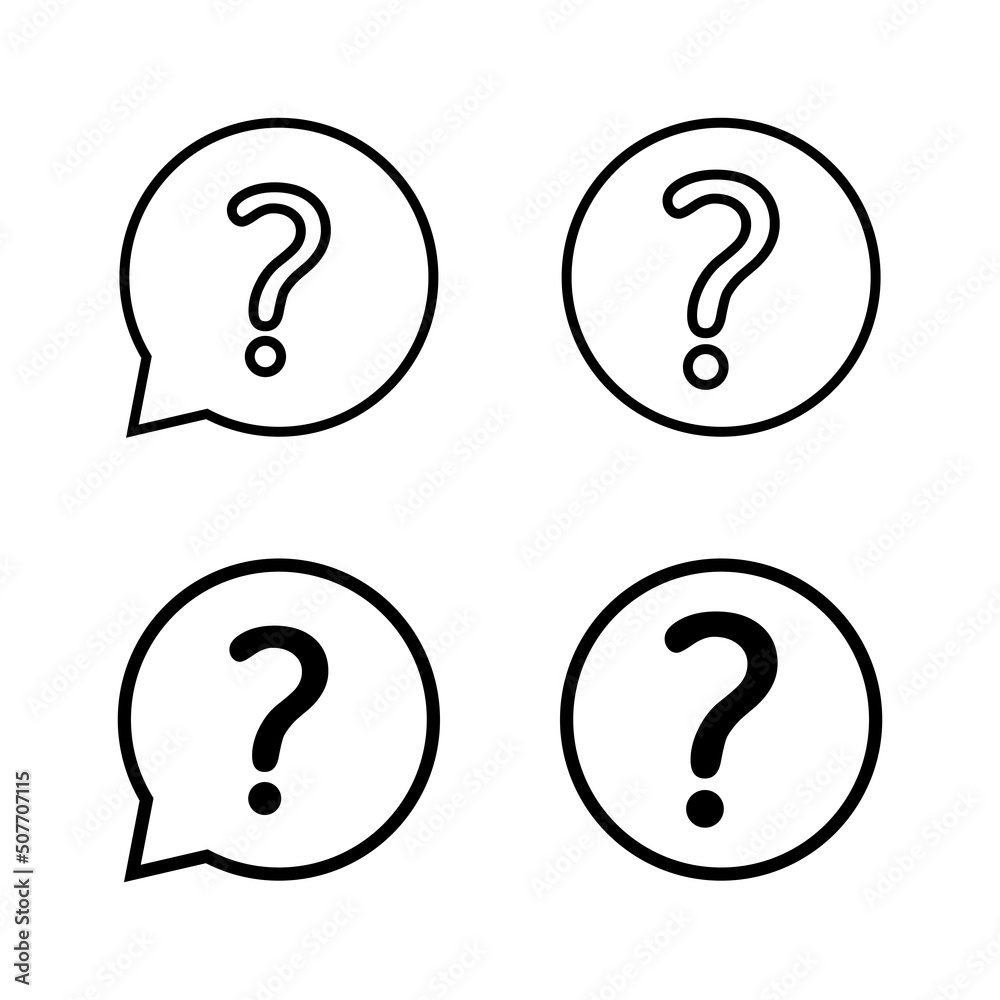 Question icons vector. question mark sign and symbol Question icons vector. question mark sign and symbol