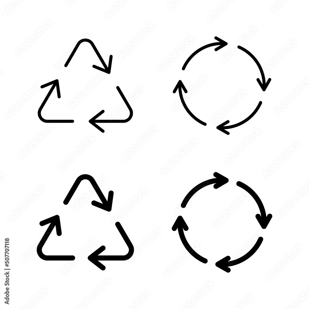 Recycle icons vector. Recycling sign and symbol. Recycle icons vector. Recycling sign and symbol.