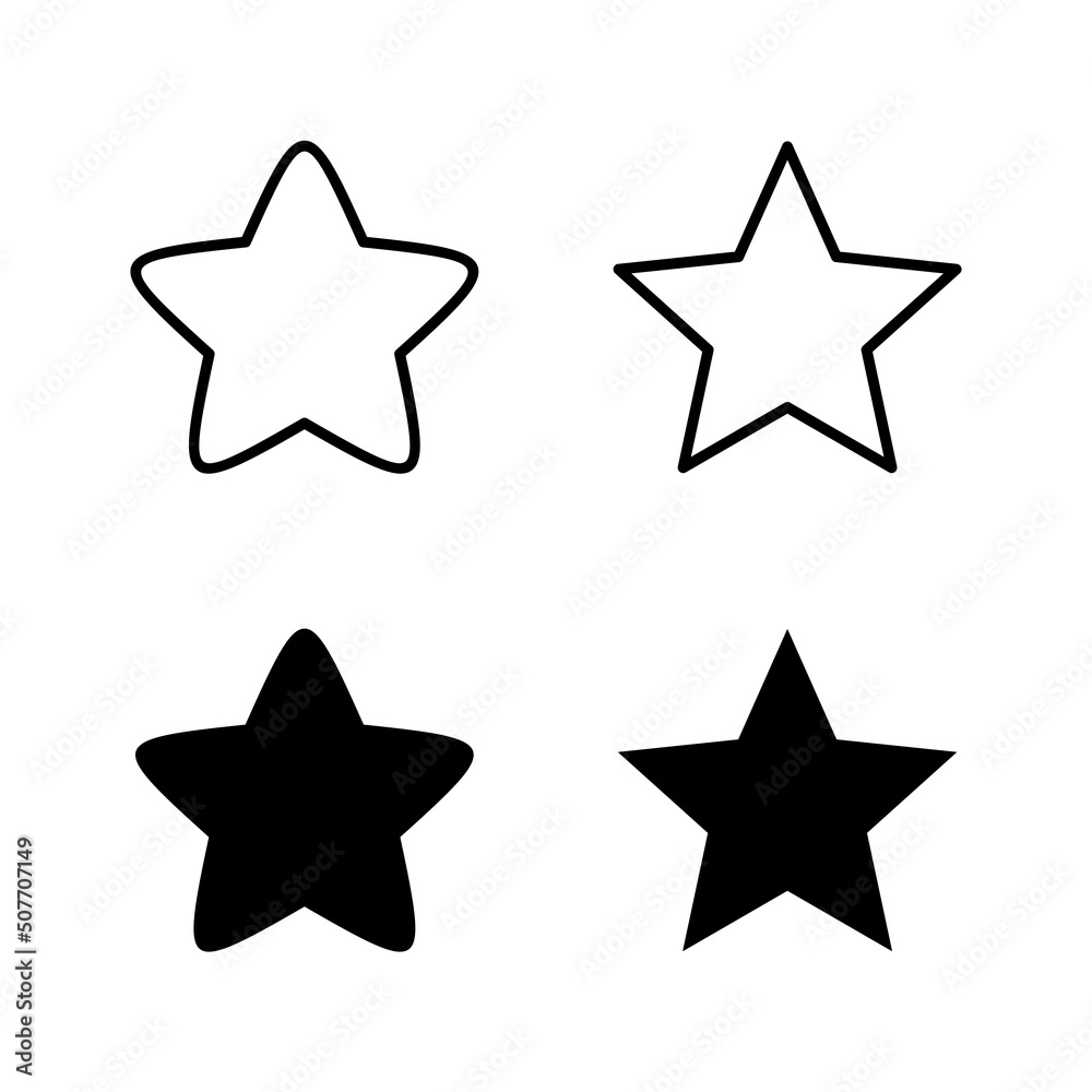 Star Icons vector. rating sign and symbol. favourite star icon Star Icons vector. rating sign and symbol. favourite star icon