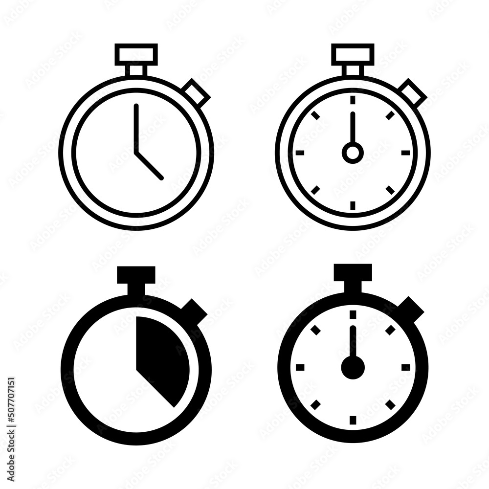 Stopwatch icons vector. Timer sign and symbol. Countdown icon. Period of time Stopwatch icons vector. Timer sign and symbol. Countdown icon. Period of time
