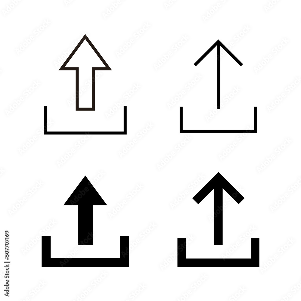 Upload icons vector. load data sign and symbol Upload icons vector. load data sign and symbol