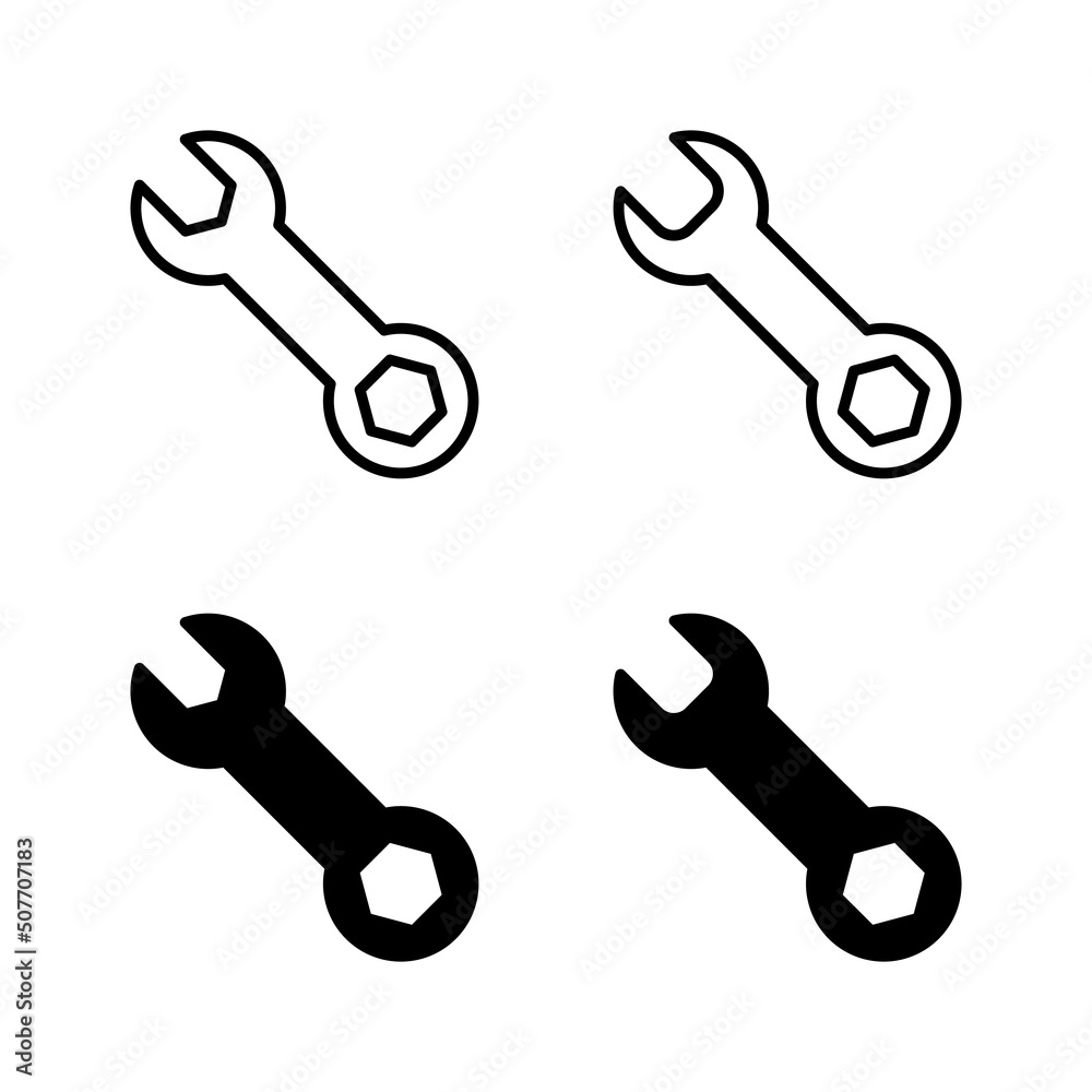 Wrench icons vector. repair icon. tools sign and symbol