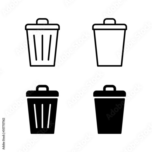 Trash icons vector. trash can icon. delete sign and symbol.