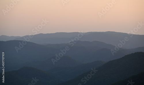 Mountain Range after Sunset