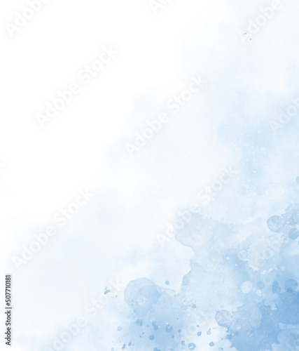 Abstract blue watercolor splash background, texture of water color for design