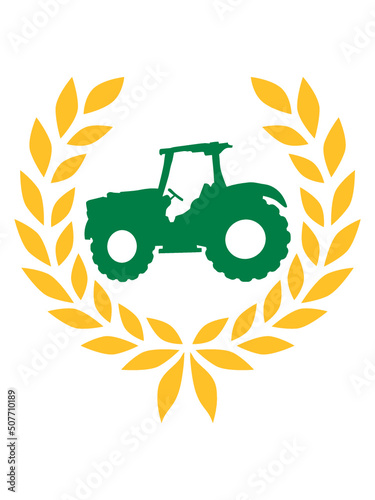 Traktor Lorbeerkranz Bauernhof 