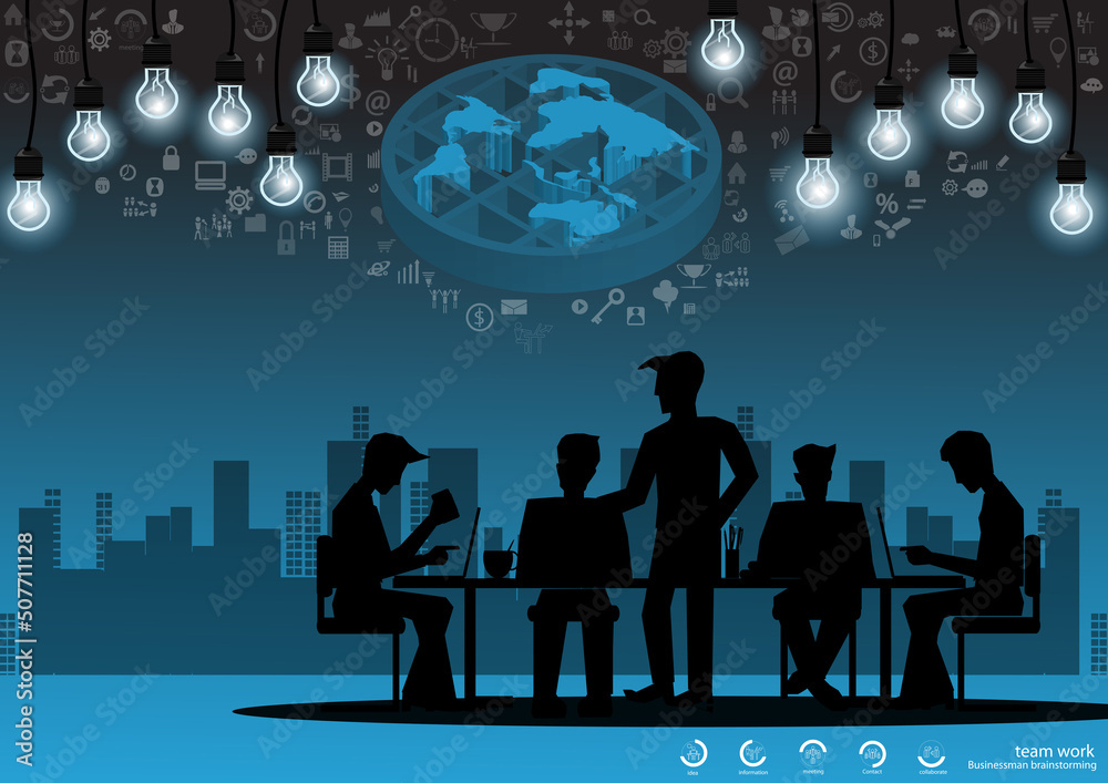 Illustration business.design modern idea and concept think creativity. for Social network,success,plan,think,search,analyze,communicate, futuristic idea innovation technology. Illustration business.design modern idea and concept think creativity. for Social network,success,plan,think,search,analyze,communicate, futuristic idea innovation technology.