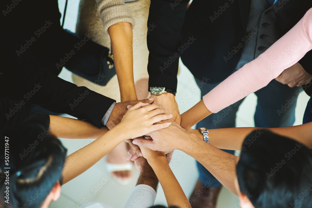 Entrepreneurs and Business People handshake at meeting or negotiation in the office, Business partnership teamwork meeting concept