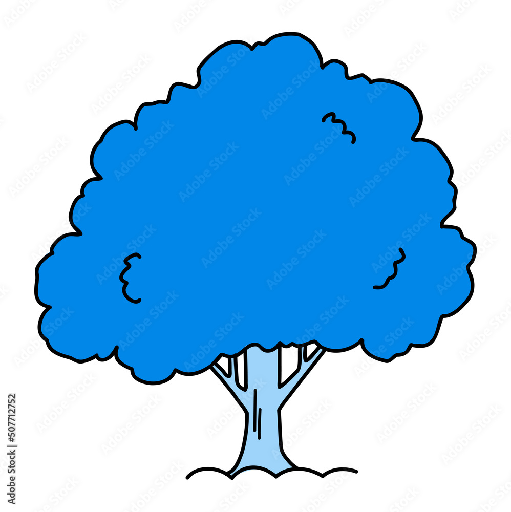 青い木のイラスト
