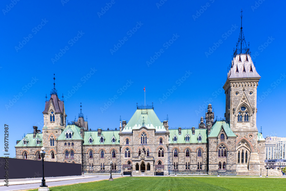 Canadian parliament during the tulips festival Canadian parliament during the tulips festival
