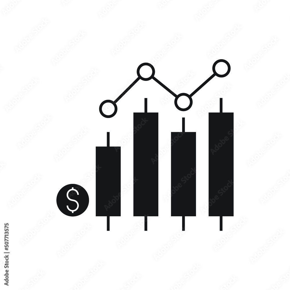 Forex signal icon design isolated on white background