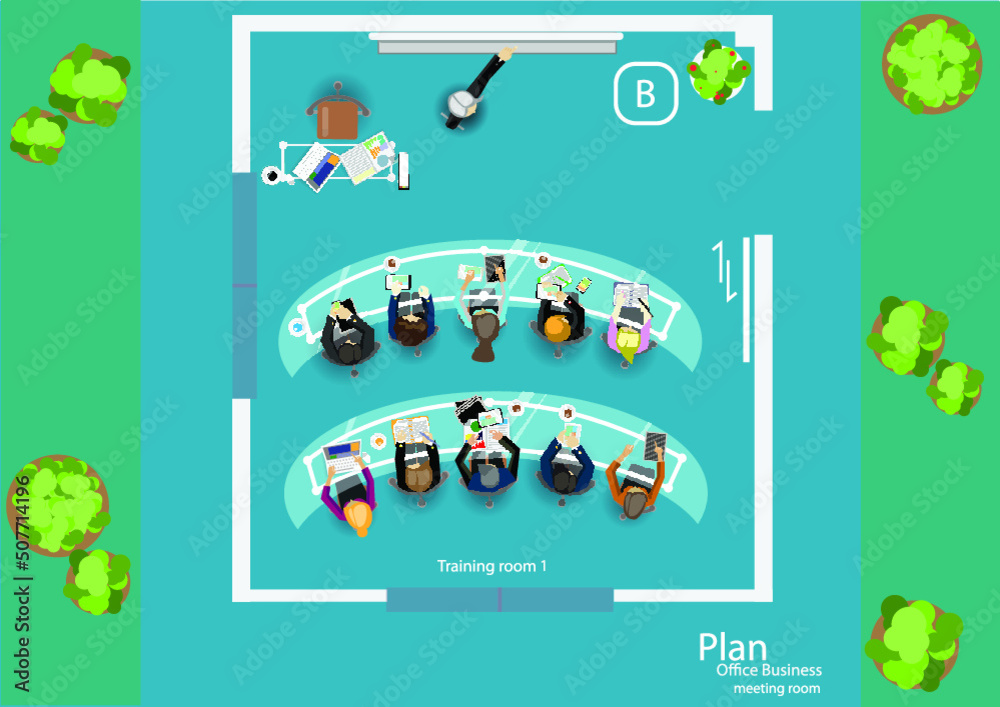 Naklejka premium Illustration business.design modern idea and concept think creativity. for Social network,success,plan,think,search,analyze,communicate, futuristic idea innovation technology.
