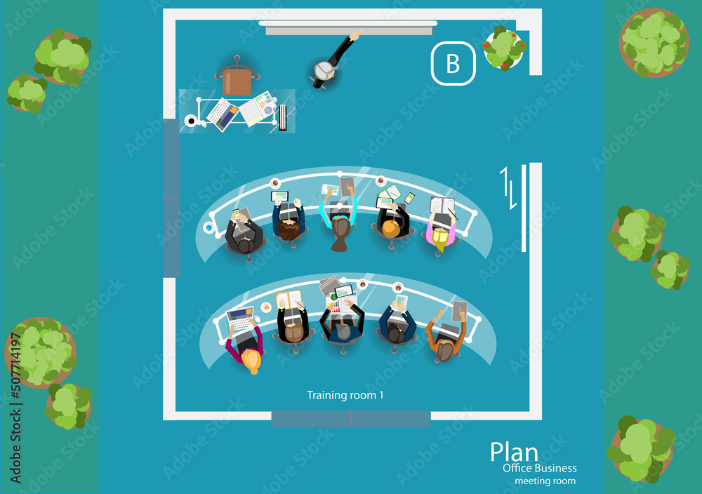 Fototapeta premium Illustration business.design modern idea and concept think creativity. for Social network,success,plan,think,search,analyze,communicate, futuristic idea innovation technology.
