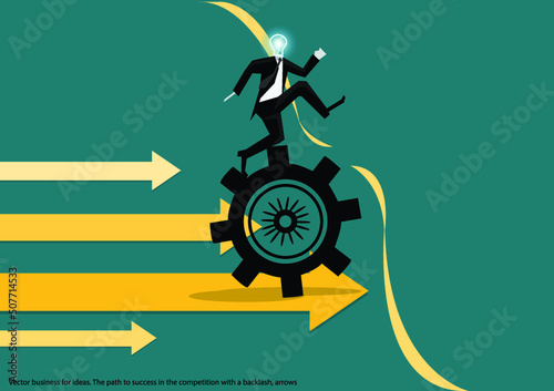 Wallpaper Mural Illustration business.design modern  idea and concept think creativity. for Social network,success,plan,think,search,analyze,communicate, futuristic idea innovation technology. Torontodigital.ca