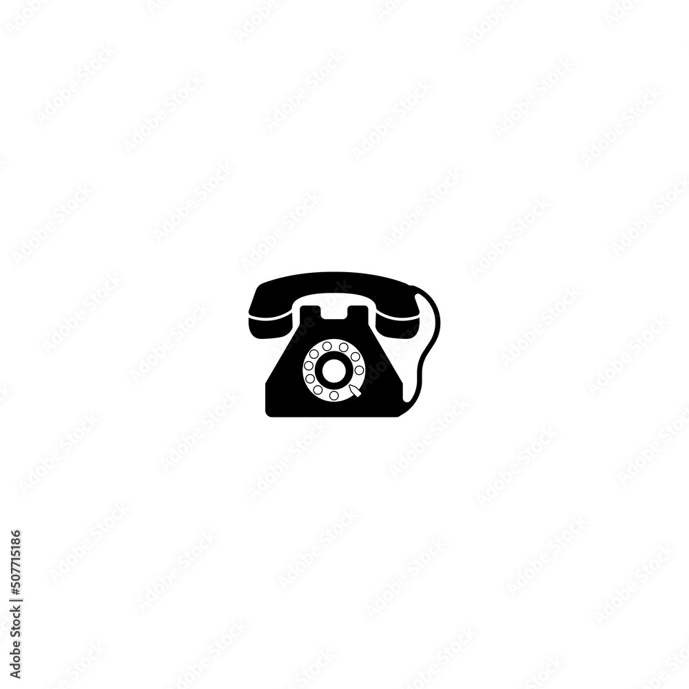 Abstract flat design simple vector ringing phone icon. Telephone Abstract flat design simple vector ringing phone icon. Telephone