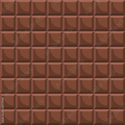 Chocolate bar pattern. Flat design vector.