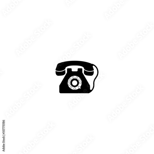 Abstract flat design simple vector ringing phone icon. Telephone © AR54K4 19