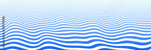 Stylization of sea waves. Abstract vector background, banner. 