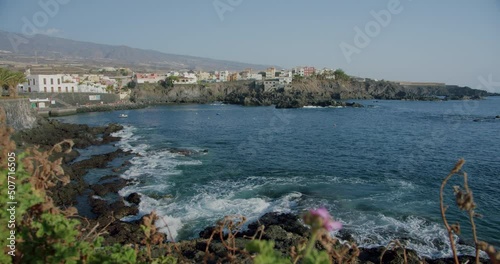 Coastline in the small fishing village of Alcala. Tenerife. Canary Islands. Spain photo