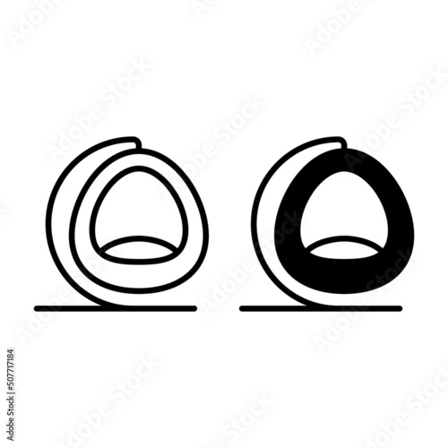 hanging chair icon. Suitable for website design, logo, app and UI. Based on the size of the icon in general, so it can be reduced.