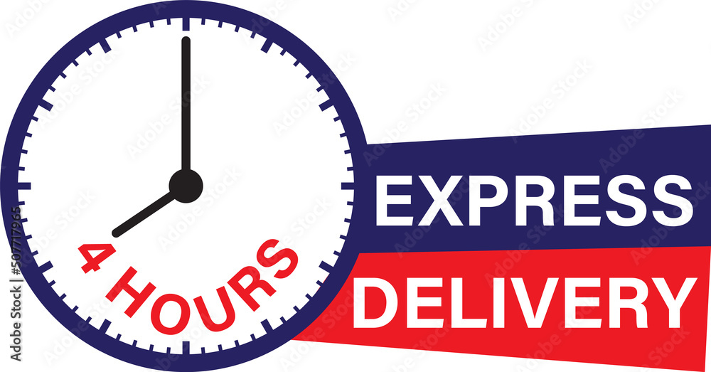 4 hours express delivery icon on white background. express delivery service logo. Quick shipping delivery sign. flat style.
4 hours express delivery icon on white background. express delivery service logo. Quick shipping delivery sign. flat style.