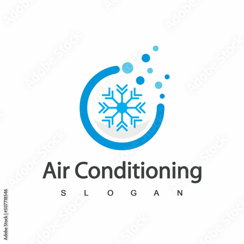 Air Conditioning Logo, HVAC Logo Concept