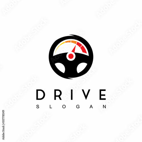 Steering Wheel, Drive Logo Design Template