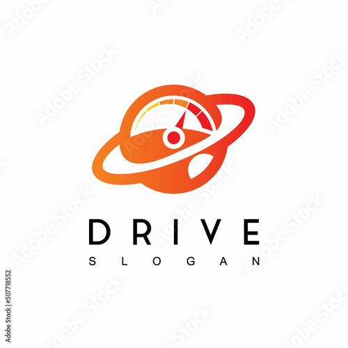 Steering Wheel, Drive Logo Design Template